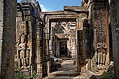 Preah Khan temple - bas-reliefs of threshold guardians.